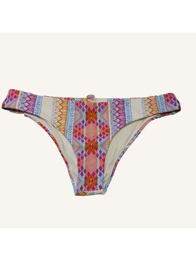Raisins Cheeky Fit Multicolor Bikini Top With Tribal Print - Size M